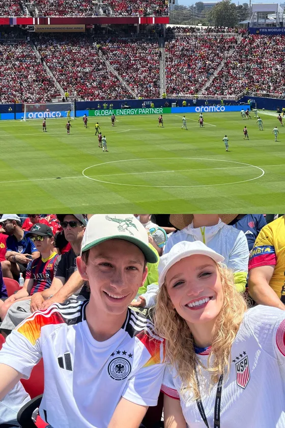 Tristan and Ria's Moment at a soccer game in Santa Clara