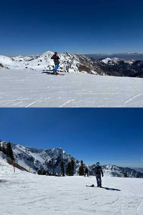 Finn and Kieran's Moment on a ski run in Alpine, Utah